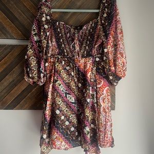 Free People smocked babydoll dress